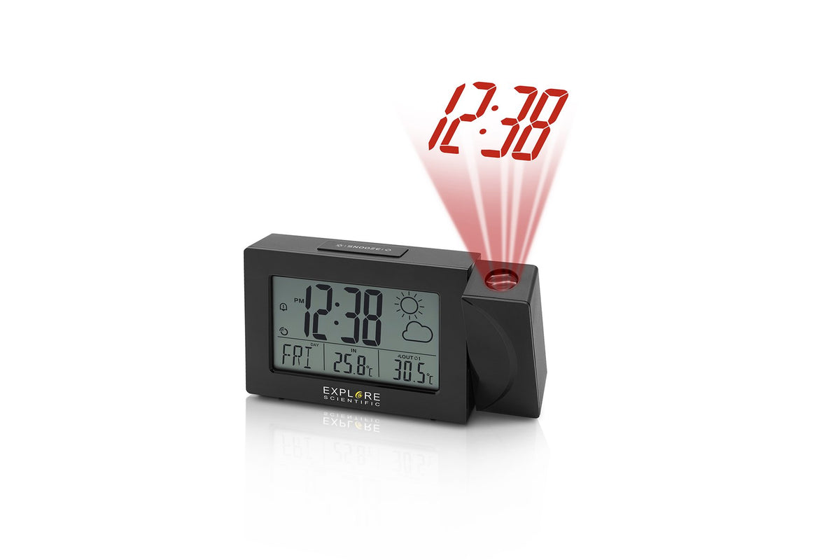 Explore Scientific Projection Clock with Weather Forecast Display and