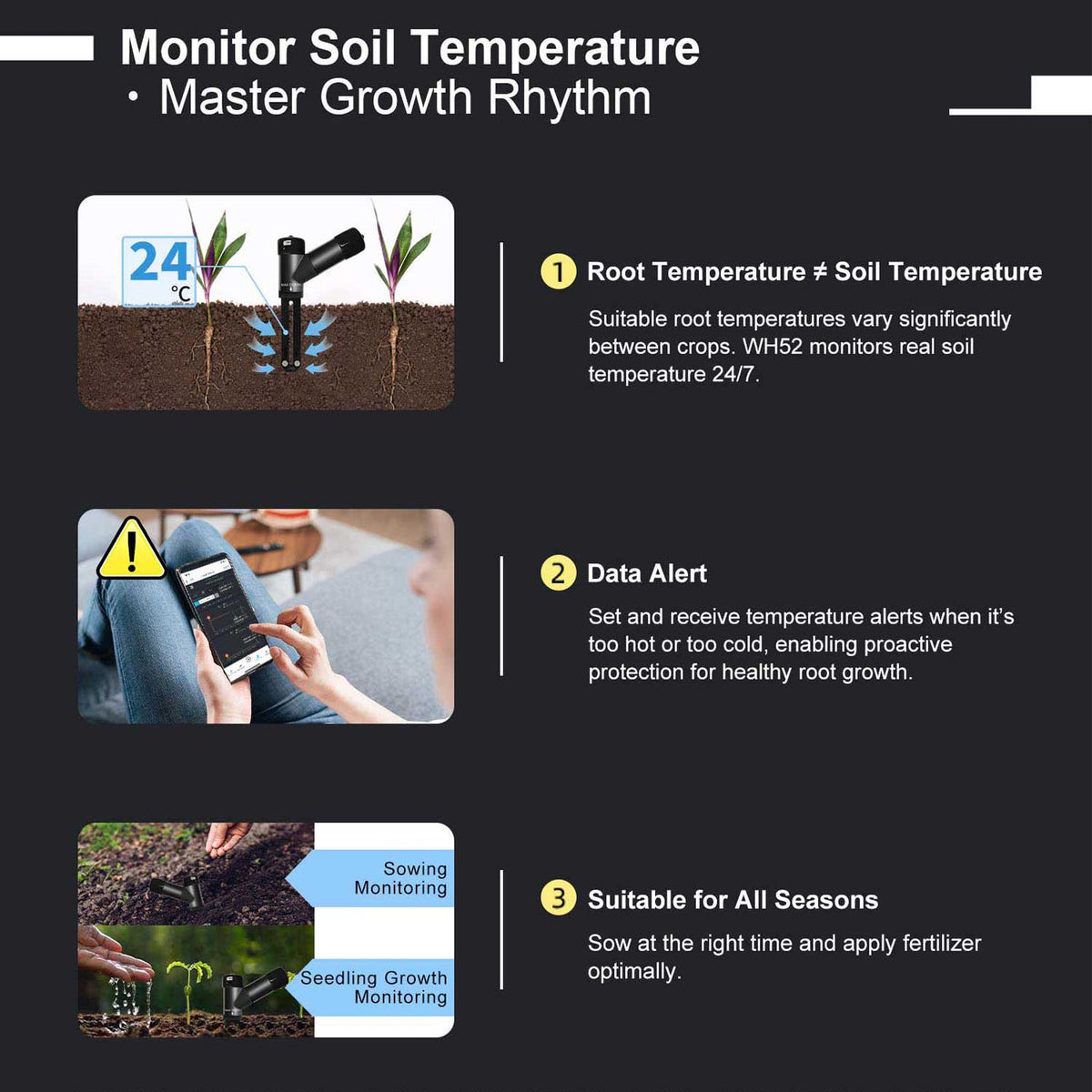 Ecowitt WH52 Soil Moisture,Temperature & EC Sensor