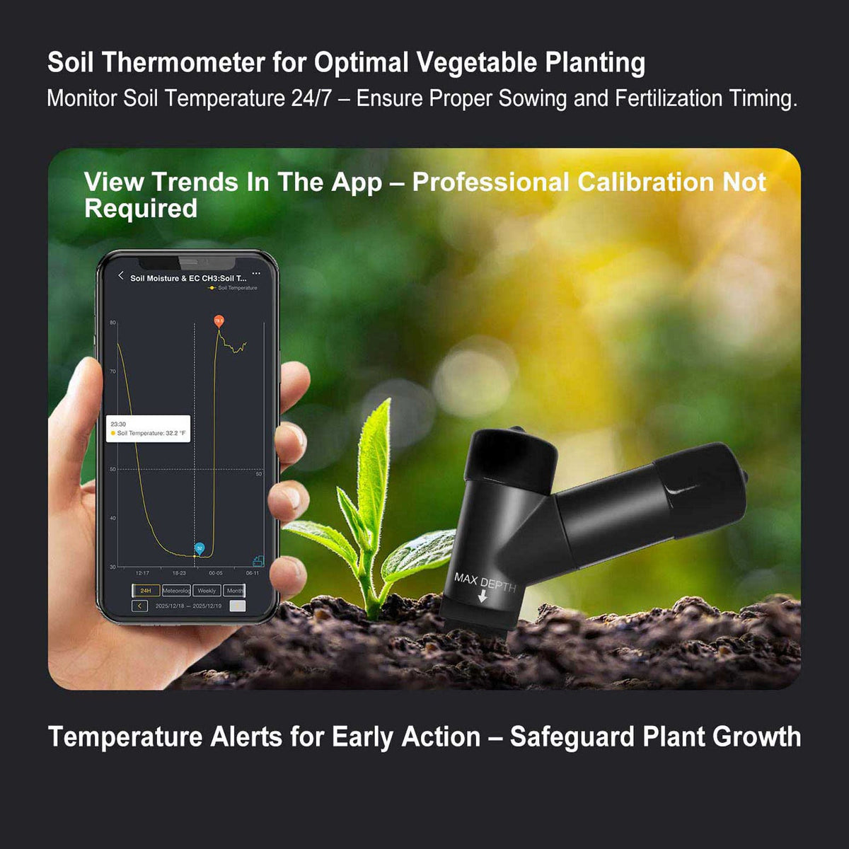 Ecowitt WH52 Soil Moisture,Temperature & EC Sensor