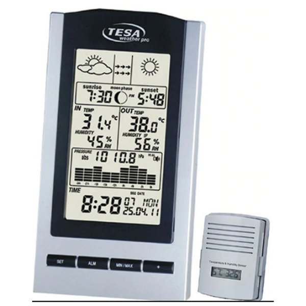 Tesa WS1151 - Moon Phase Weather station with Barometer