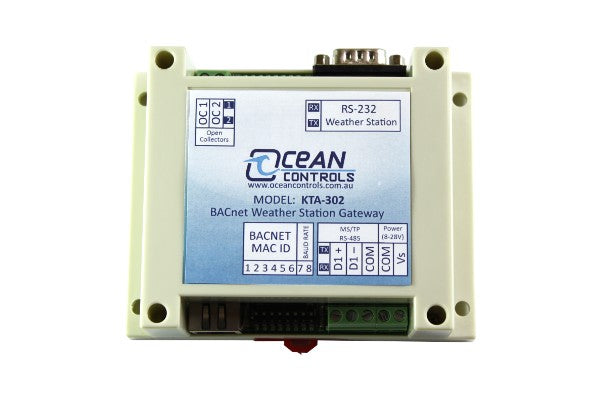 KTA-302 BACnet MS/TP Weather Station Gateway