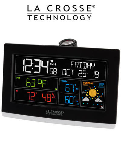 La Crosse WIFI Projection Alarm Clock with AccuWeather Forecast C82929