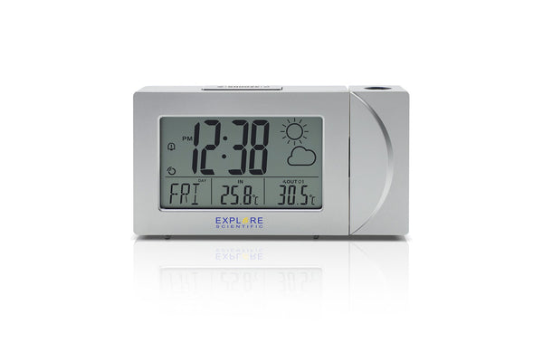 Explore Scientific Projection Clock with Weather Forecast Display and Outdoor Sensor