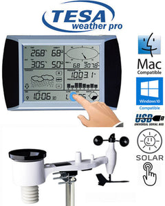 Tesa WS1081 Ver3. Complete Weather Station with Solar Panel & PC interface 