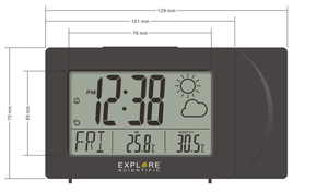 Explore Scientific Projection Clock with Weather Forecast Display and Outdoor Sensor